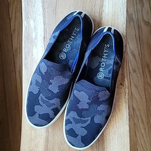 Rothy's The Original Slip On Sneaker, grey camo size 9, Very good!